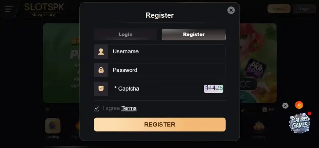 Slots PK Register